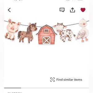 3 stands of Farm animal Garland